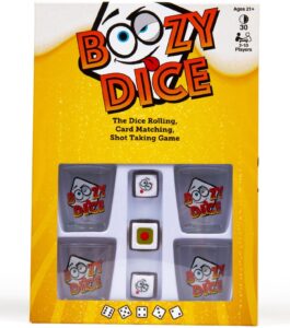 boozy dice - addictive adult game of strategy and chance, dice party games, card games for adults, dice games for adults party