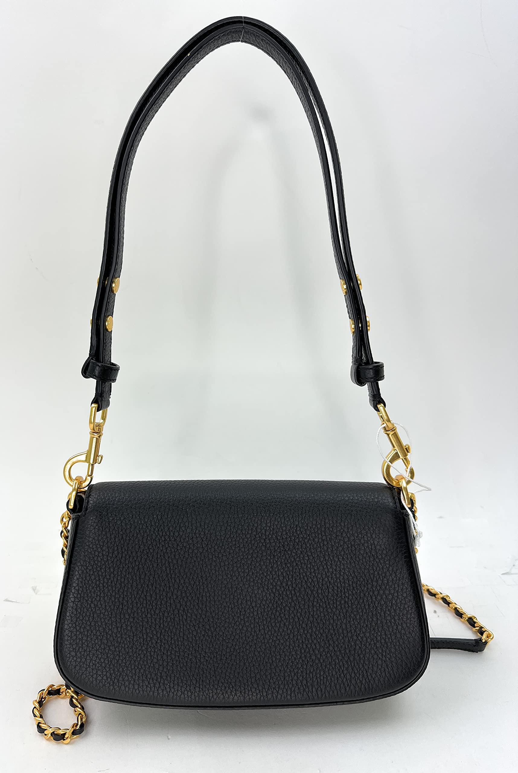 Tory Burch Britten Convertible Crossbody Bag With Gold Hardware (Black)