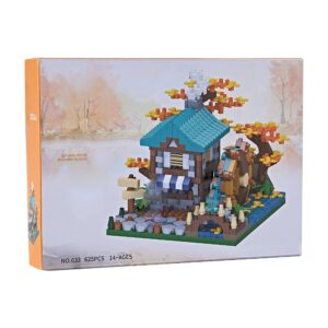 Autumn Architecture Flower Treehouse Micro Blocks Building Sets for Adults Tree and Plants Mini Bricks Modle Kit Creative DIY Gift for Kids.