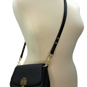 Tory Burch Britten Convertible Crossbody Bag With Gold Hardware (Black)