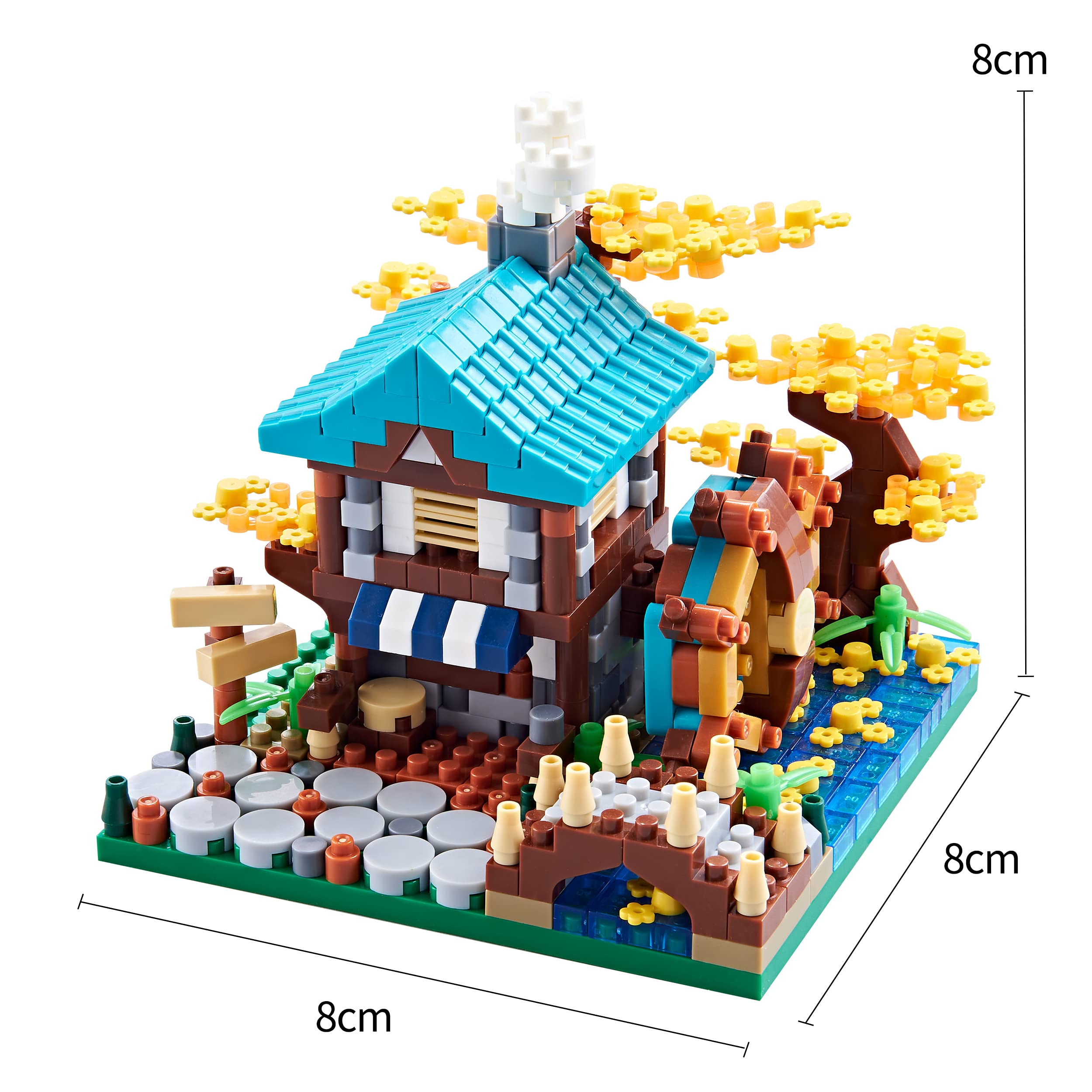 Autumn Architecture Flower Treehouse Micro Blocks Building Sets for Adults Tree and Plants Mini Bricks Modle Kit Creative DIY Gift for Kids.