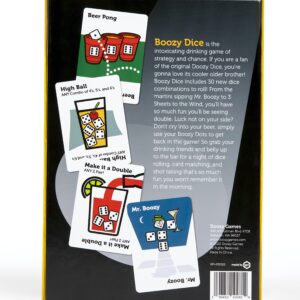 Boozy Dice - Addictive Adult Game of Strategy and Chance, Dice Party Games, Card Games for Adults, Dice Games for Adults Party