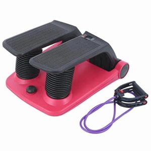 E-Found Stepper Climber Fitness Machine, Air Stair Climber Stepper Machine, Cardio Training Step Climber Machine Adjustable Fitness Exercise Machine Resistance Bands, Comfortable Foot Pedals