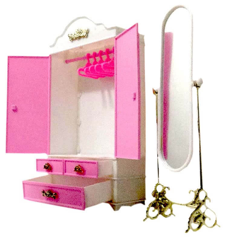 Irra Bay Dollhouse Furniture - Wardrobe and Mirror Set