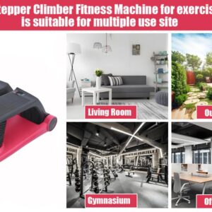 E-Found Stepper Climber Fitness Machine, Air Stair Climber Stepper Machine, Cardio Training Step Climber Machine Adjustable Fitness Exercise Machine Resistance Bands, Comfortable Foot Pedals