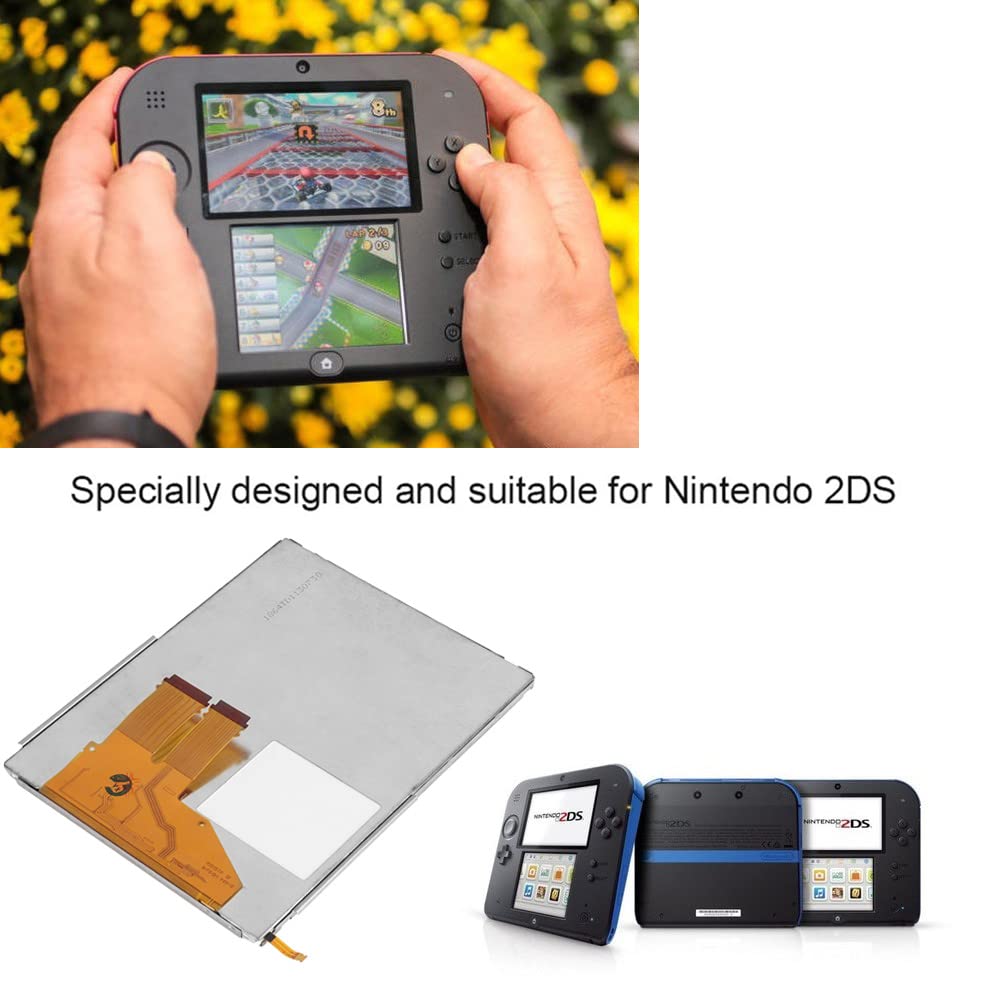 Replacement Screen for 2DS, LCD Display Top Screen and Bottom Screen Repair Kits, 2DS Host Parts