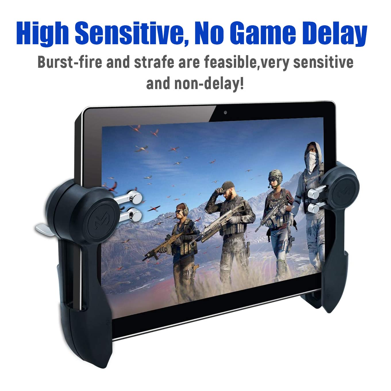 Mikirini Mobile Game Controller for iPad/Samsung Galaxy Tab/All Tablets, Hand Grip Controller with L2R2 Triggers for PUBG/Knives Out/Call of Duty