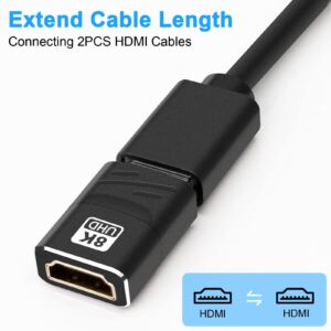 AIYEEN HDMI Coupler 8K, HDMI Extender Female to Female Coupler Connector Extender for HDTV, PC, Monitor