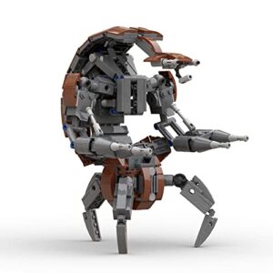 Space Wars Droideka Destroyer Droid Building Block Set, Battle Broids Action Figures Building Set, Collection of Building Toys for Kids and Adults,Collectible Suitable for Space War Fans(490 Pcs)