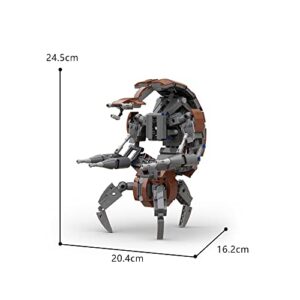 Space Wars Droideka Destroyer Droid Building Block Set, Battle Broids Action Figures Building Set, Collection of Building Toys for Kids and Adults,Collectible Suitable for Space War Fans(490 Pcs)