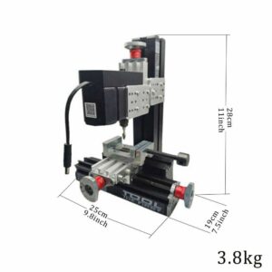 RUNAAJA 100-240V 24W 12000RPM Mini Milling Lathe， DIY Micro Lathe Mini Miller，Mini Metal Lathe DIY Miniature Milling Machine Miller