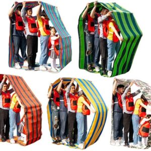 5PCS Teamwork Games Playing Run Mat Kids Adult Teamwork Outdoor Carnival Field Day Fun Running Game with Storage Bag (Size : Adult-20M/26FT)