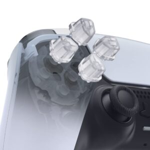 eXtremeRate Ergonomic Split Dpad Buttons (SDP Buttons) for PS5 Controller, Clear Independent Dpad Direction Buttons for PS5 Edge, for PS4 All Model Controllers - Controller NOT Included