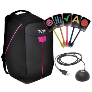 hey!u usb 25 units pack with backpack, educational real time visual feedback, classroom active learning and collaboration for students and teachers - pink