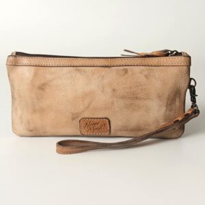 Never Mind Full Grain Leather Wristlet - Nmbg101 | Wristlet | Clutch | Leather Wristlet | Clutch Purse | Wristlet Wallet | Leather Pouch | Women's Wristlet Handbags