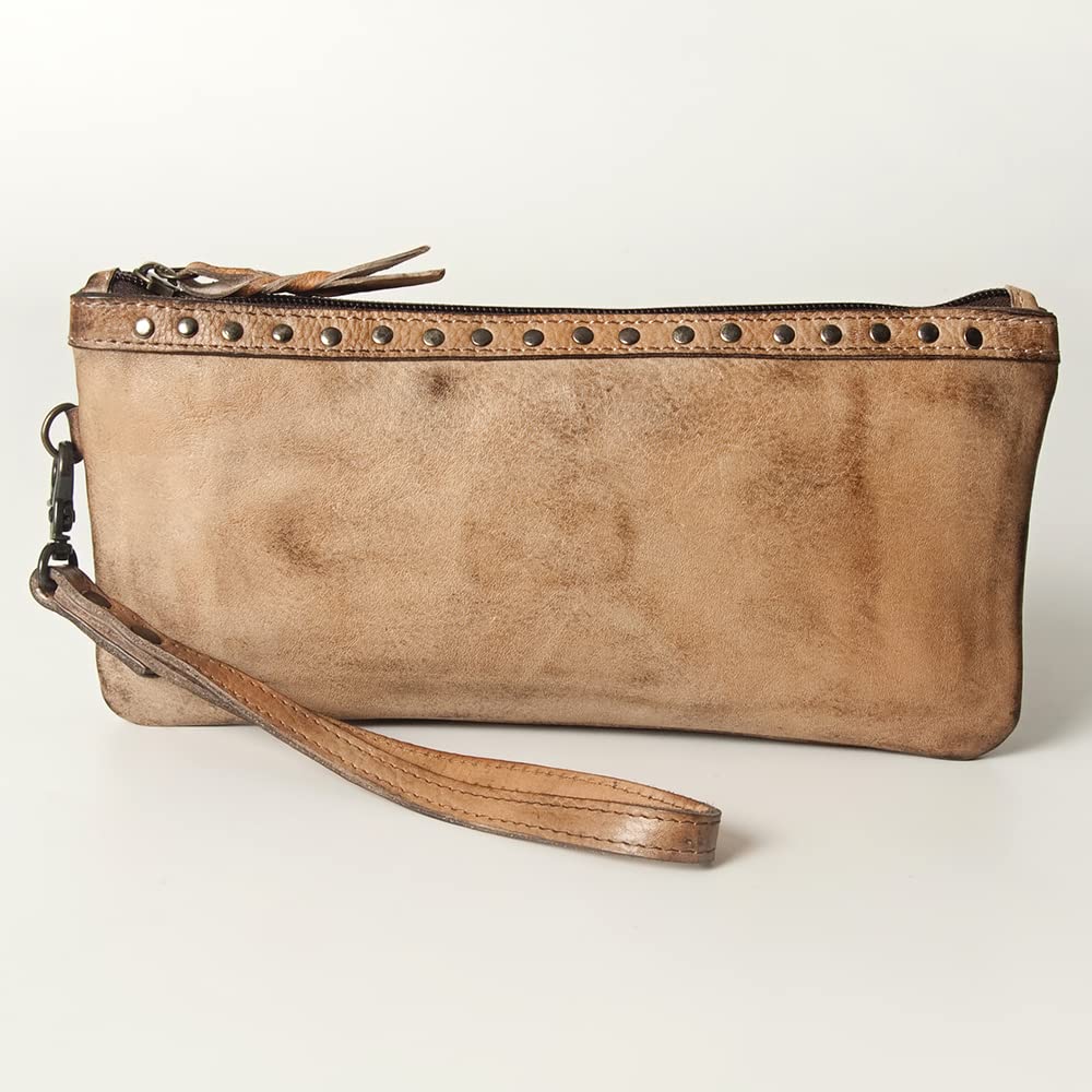 Never Mind Full Grain Leather Wristlet - Nmbg101 | Wristlet | Clutch | Leather Wristlet | Clutch Purse | Wristlet Wallet | Leather Pouch | Women's Wristlet Handbags