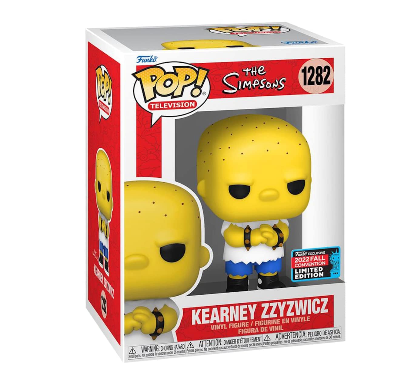 Funko Pop! The Simpsons Kearney Zzyzwicz NYCC 2022 Exclusive Bundle with Pop Protector