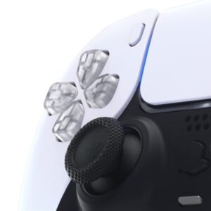 eXtremeRate Ergonomic Split Dpad Buttons (SDP Buttons) for PS5 Controller, Clear Independent Dpad Direction Buttons for PS5 Edge, for PS4 All Model Controllers - Controller NOT Included