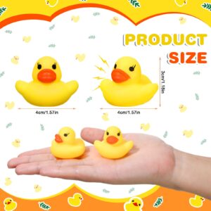 900 Pcs Mini Rubber Ducks in Bulk Bath Toy Squeak Tiny Ducks for Kids Bathtub Shower Birthday Favors Party Decoration Gift, 1.57 x 1.57 x 1.18 Inches