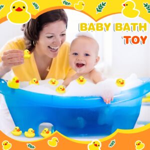 900 Pcs Mini Rubber Ducks in Bulk Bath Toy Squeak Tiny Ducks for Kids Bathtub Shower Birthday Favors Party Decoration Gift, 1.57 x 1.57 x 1.18 Inches