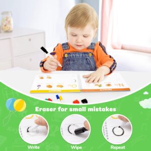 Letter Tracing for Kids Ages 3-5, Learn to Write for Kids, Letter Practice for Preschoolers, 40 Page Dry Erase Letter Tracing Book for Kids Ages 3-6, Toddler Learning Toys, Pre School Workbooks