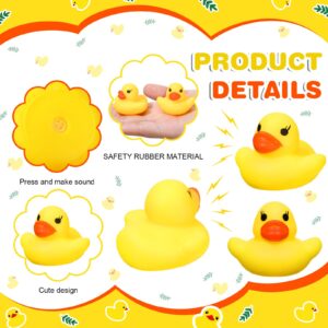 900 Pcs Mini Rubber Ducks in Bulk Bath Toy Squeak Tiny Ducks for Kids Bathtub Shower Birthday Favors Party Decoration Gift, 1.57 x 1.57 x 1.18 Inches