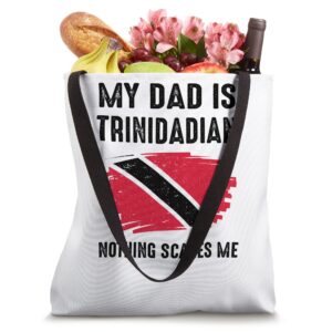 My Dad Is Trinidadian Trinidad Pride Flag Heritage Roots Tote Bag