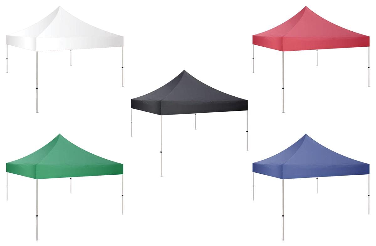 Displays2go 10' x 10' Outdoor and Indoor Canopy Tent, Pop Up, Aluminum – Royal Blue (KTNA10DB)