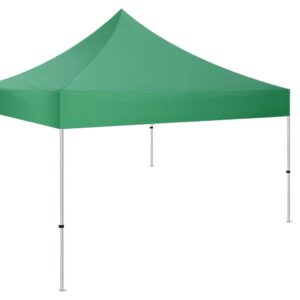 Displays2go 10' x 10' Outdoor and Indoor Canopy Tent, Pop Up, Aluminum – Green (KTNA10GN)