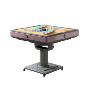 Funho USA 3rd Generation Rotor-Wing Automatic Mahjong Table with 44 Chinese Style Mahjong Tiles of 2 Sets Folding Style