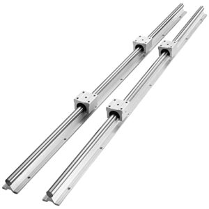 VEVOR Linear Rail Slide SBR20-800mm 2 PCS and 4 PCS SBR20UU Slide Blocks Linear Guide Rail and Bearings Kit for Automated Machines DIY Project CNC Router Machines