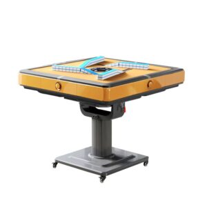 funho usa 3rd generation rotor-wing automatic mahjong table with 44 chinese style mahjong tiles of 2 sets folding style