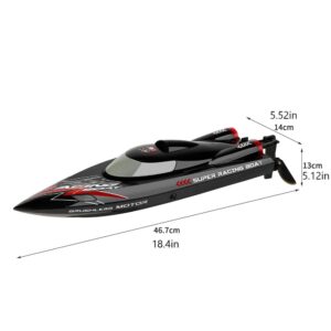 QIYHBVR Brushless RC Boats Remote Control Boat for Pools and Lakes 2.4 GHZ 55km/h Fast RC Racing Boats for Kids and Adults 150m Distance Toys Gifts for Boys Girls