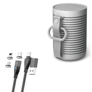 boxwave cable compatible with bang & olufsen beosound explore - magnetosnap pd allcharge cable (100w), magnet pd 100w charging cable usb type-c micro usb - jet black