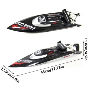 QIYHBVR Brushless Remote Control Boat for Adults and Kids, 45KMH Fast RC Boat with Righting Function, Summer Toys for Lakes and Pools