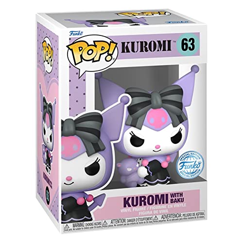 POP Funko Sanrio Pop! Kuromi (with Baku) Vinyl Figure Hot Topic Exclusive, Purple (66430)