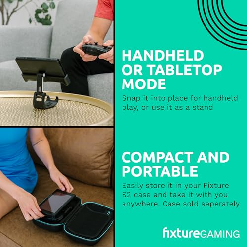 Fixture S2 Gaming Console Monitor and Controller Mount Compatible with Nintendo Switch OLED and Pro Controller, Adjustable Video Game Holder Stand Clip