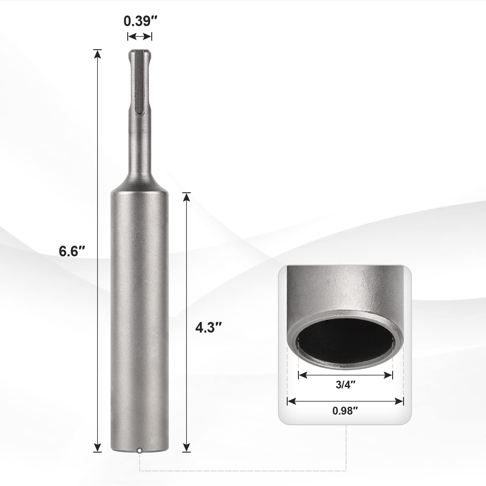 CPROSP SDS Plus Ground Rod Driver (for 3/4" or 5/8" Rods) - 6.6'' Lengh