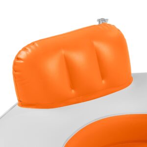 ﻿﻿Retrospec Weekender Float River Tube for Lakes, Rivers, and Pools ﻿with 2 Cup Holders, Built-in Backrest and Wrap Around Grab Rope for Easy Transport - Creamsicle - 48” Inflated - 53” Deflated﻿