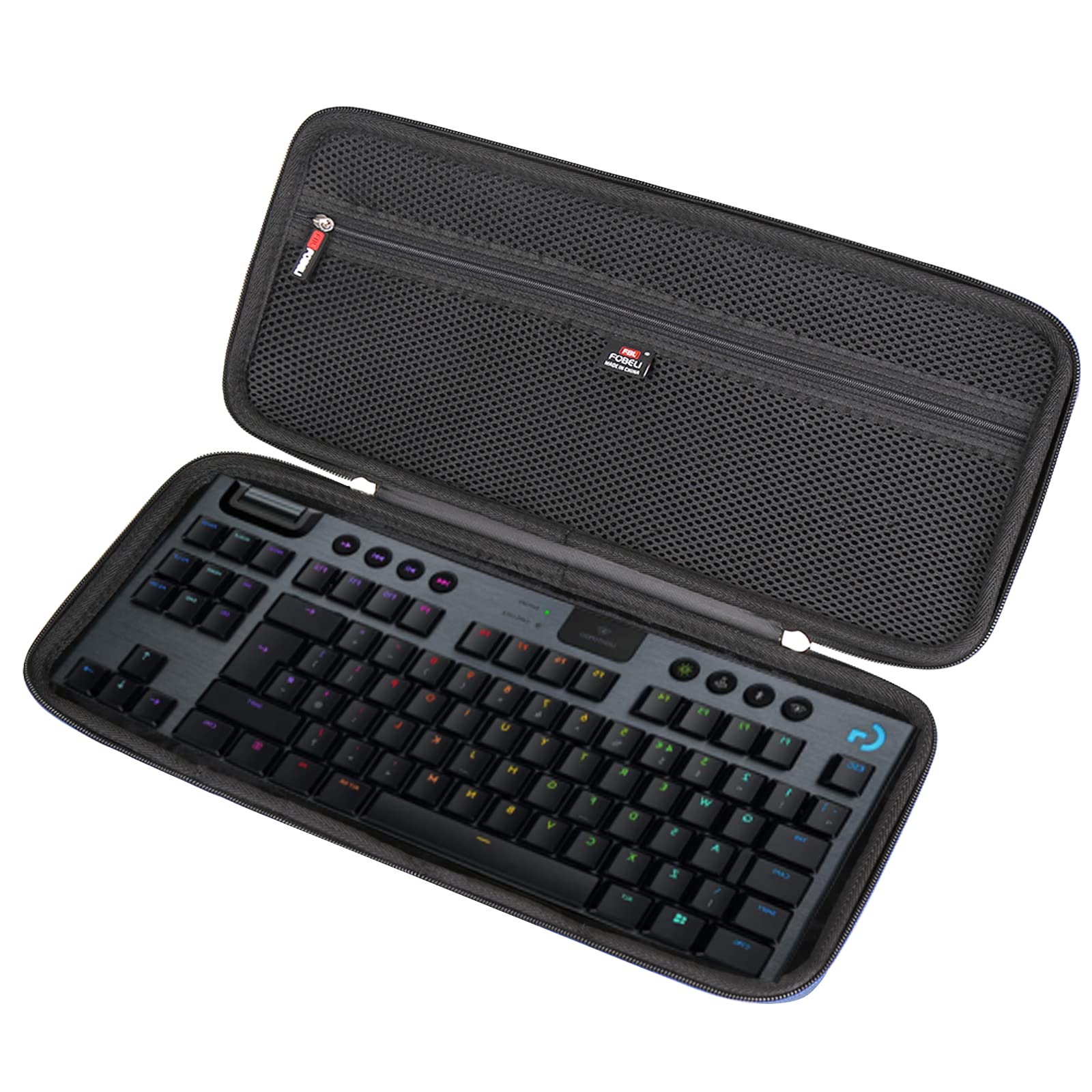 FBLFOBELI EVA Hard Carry Case for Logitech G915 TKL 80% Compact 87 Key Tenkeyless Lightspeed Wireless RGB Mechanical Gaming Keyboard (Case Only)