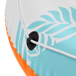 ﻿﻿Retrospec Weekender Float River Tube for Lakes, Rivers, and Pools ﻿with 2 Cup Holders, Built-in Backrest and Wrap Around Grab Rope for Easy Transport - Creamsicle - 48” Inflated - 53” Deflated﻿