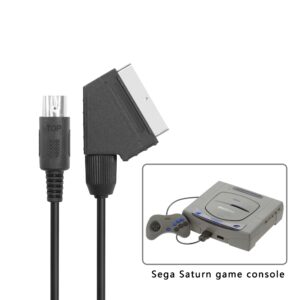 YAODHAOD 1.8M / 6FT Scart Cable RGB AV Connector Cable Suitable for Sega Saturn Game Console Connecting Cable