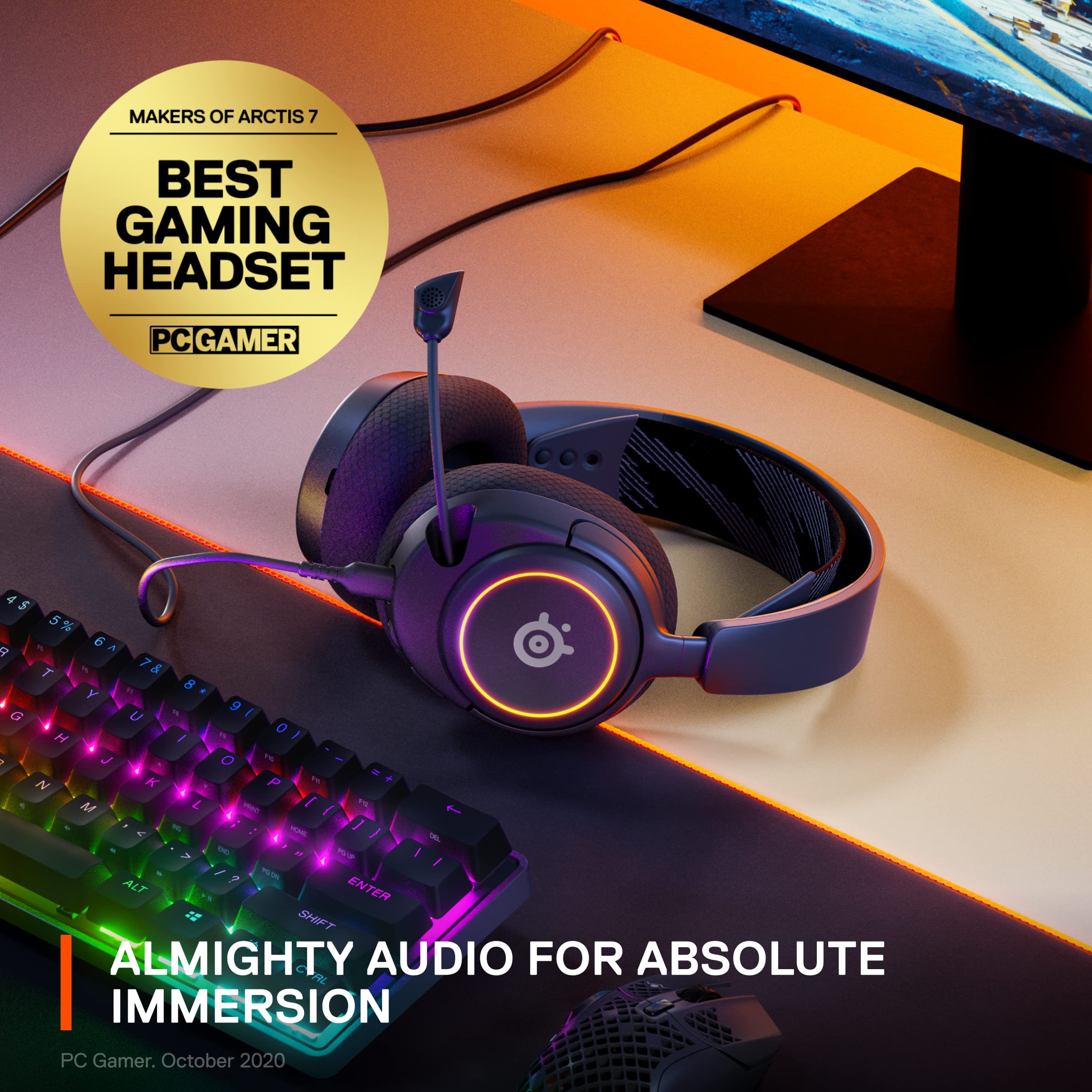 New SteelSeries Arctis Nova 3 Multi-Platform Gaming Headset - Signature Arctis Sound - ClearCast Gen 2 Mic - PC, , Mobile (Renewed)