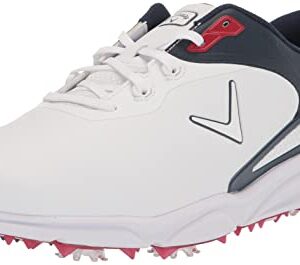 Callaway Footware Men's Golf Coronado v3 Sneaker, White/Blue/Red, 10.5