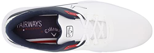 Callaway Footware Men's Golf Coronado v3 Sneaker, White/Blue/Red, 10.5