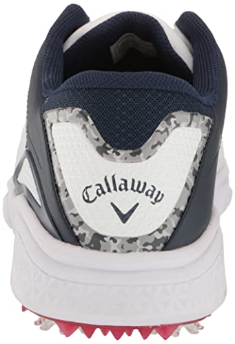 Callaway Footware Men's Golf Coronado v3 Sneaker, White/Blue/Red, 10.5