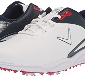 Callaway Footware Men's Golf Coronado v3 Sneaker, White/Blue/Red, 10.5