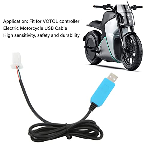 Kadimendium Electric Motorcycle USB Cable, Easy Operation Reliable High Accuracy Sensitive VOTOL Controller USB Cable for Motorbike