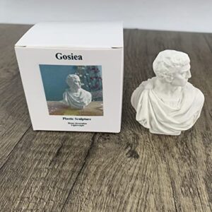 Gosiea Plastic sculptures，Greek Bust Statue and Sculptures Set Greek Bust Statue Decor Roman Plastic Mini Greek Mythology Figurine Greek God Statue Bust Small for Decor/ Gifts.