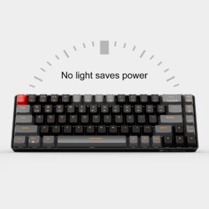 Merdia Dual Mode 2.4G/BT Wireless Mechanical Keyboard Red Switch Gaming Keyboard 68 Keys Black & Grey | Office Keyboard | PC Gaming Keyboards | Creamy Soft Keyboard | Mechanical Gaming Keyboard